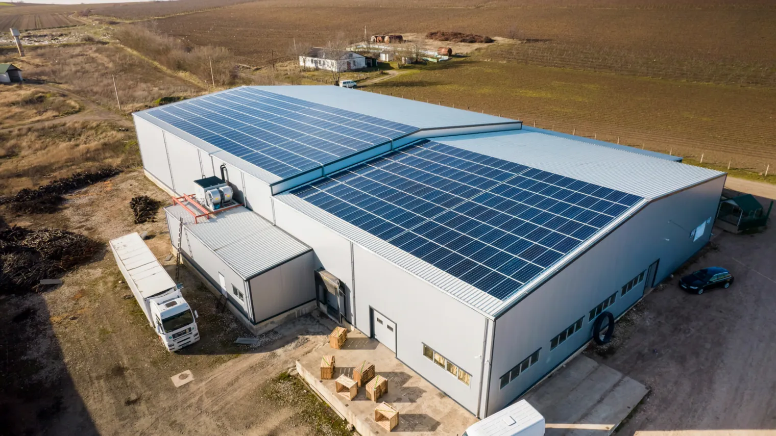 Warehouse solar installation
